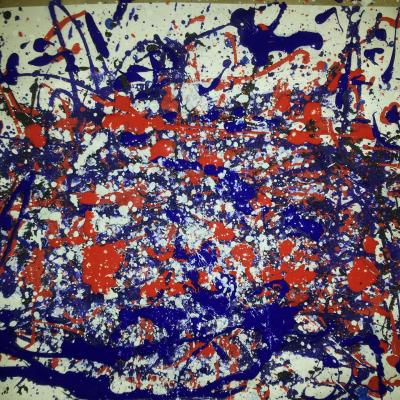 Dripping collectif à la manière de Pollock