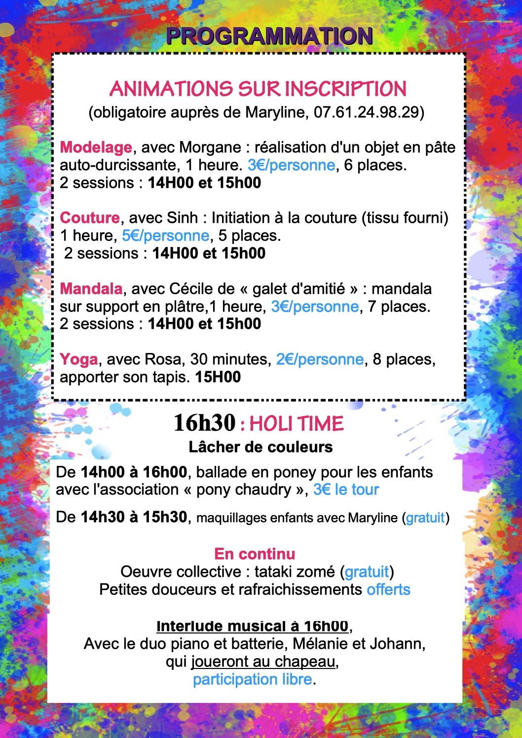 Animations fete des couleurs